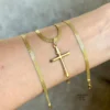 Cadena de oro 18k con Dije cruz